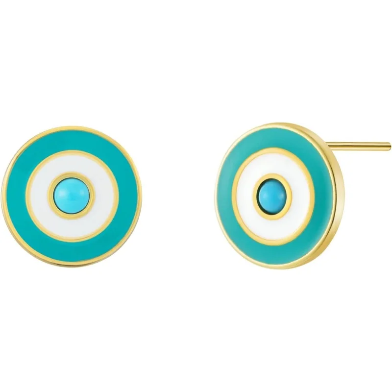 Large Hoop Drop Earrings-Evil Eye Stud Earrings