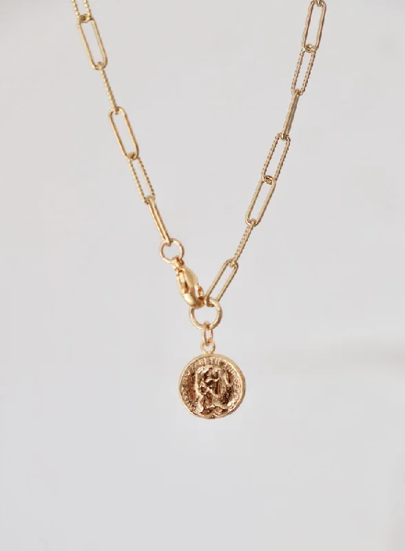 Anniversary Necklaces-LORA COIN NECKLACE