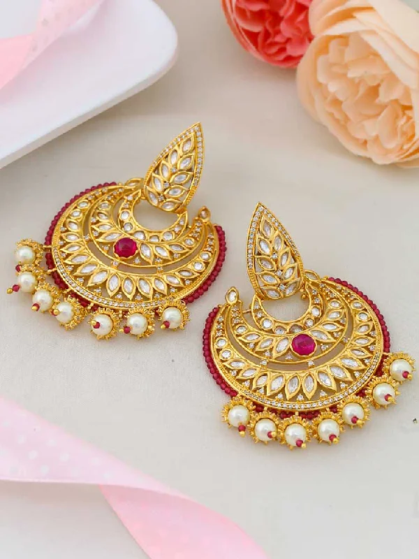 Handcrafted Drop Earrings for Women-Ruby Razia Zulree Earrings - EOSS