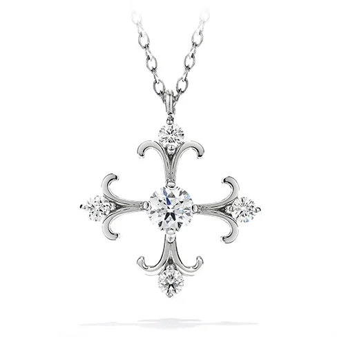 Star Necklaces-Hearts On Fire Fairy Tale Cross Pendant Necklace