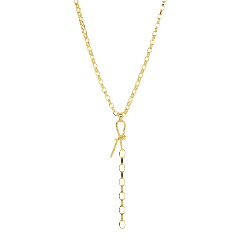 Monogram Necklaces-knot charm extender necklace