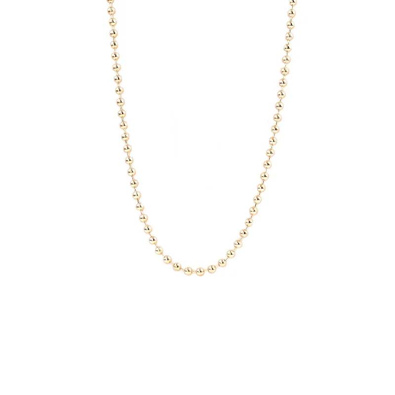 Bar Necklaces-gold plated 18" ball chain necklace