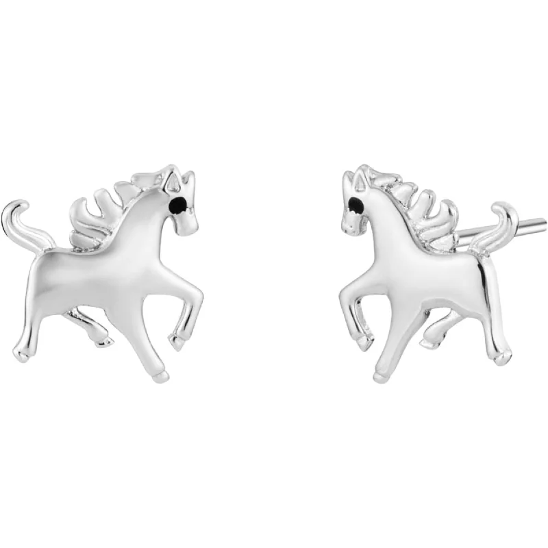 Colorful Crystal Earrings-Mustang Horse Stud Earrings