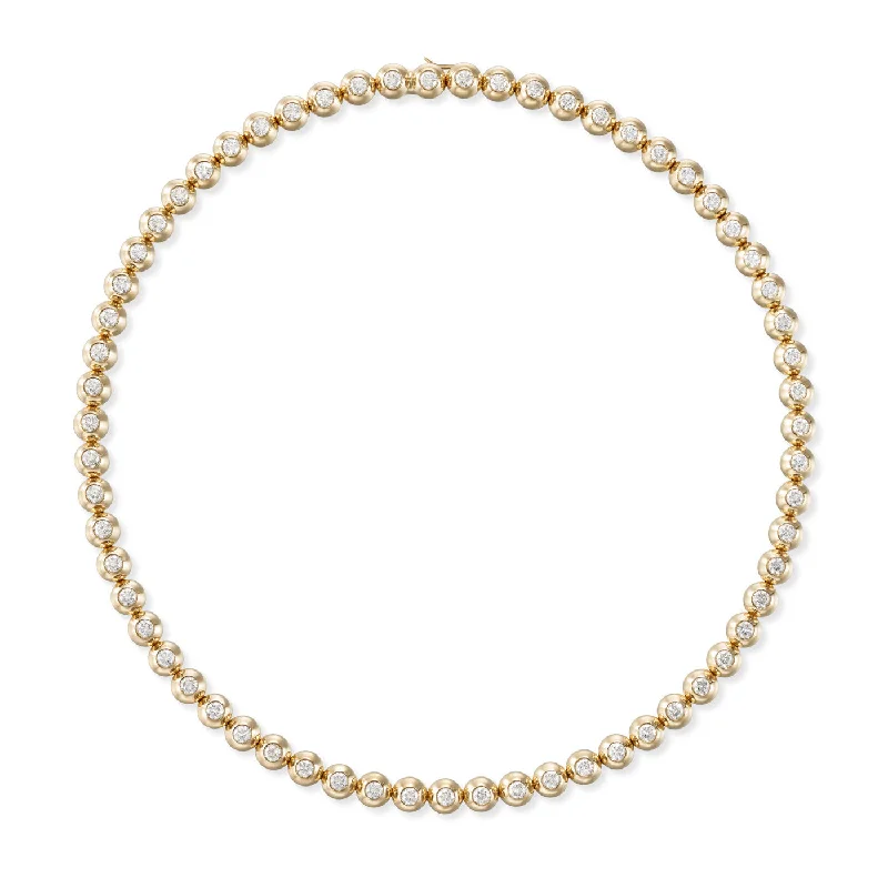 14K Gold Necklaces-AUDREY TENNIS NECKLACE Medium