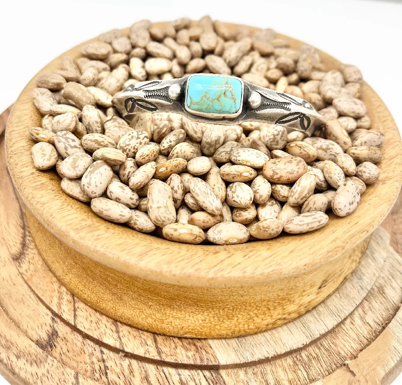 Custom Metal Bracelets for Fashion-Jesse Robbins Turquoise Cuff