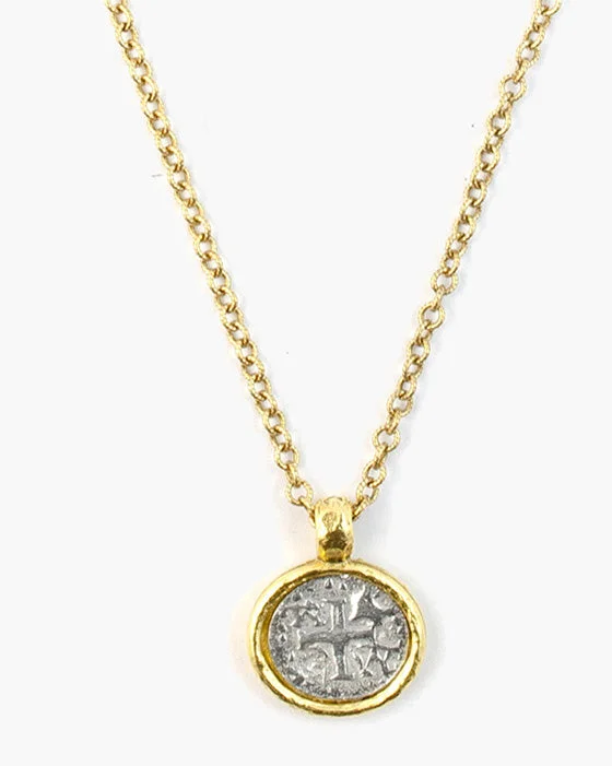 Swarovski Crystal Necklaces-Mercy Coin Necklace