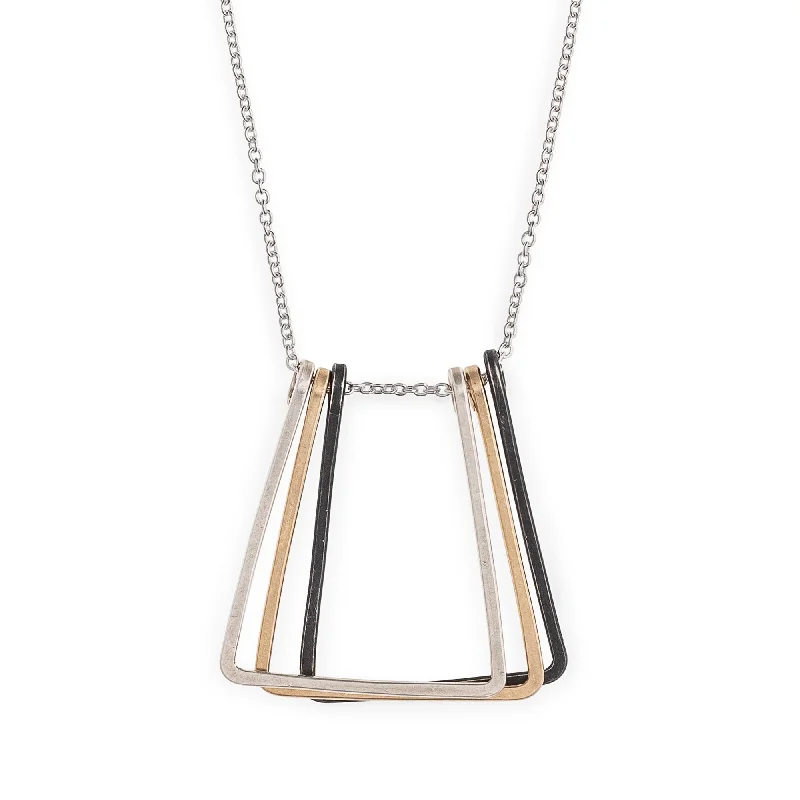 Simple Gold Necklaces-mixed refracting petals necklace