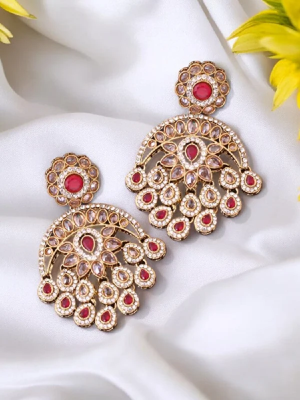 Luxury Drop Hoop Earrings-Rani Aranya Chandbalis