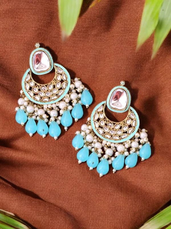 Classic Drop Earrings-Turquoise Aabriti Chandbalis