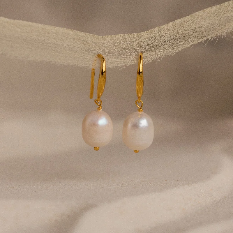 Designer Gemstone Earrings for Women-Dangling Pearl Drop Earrings