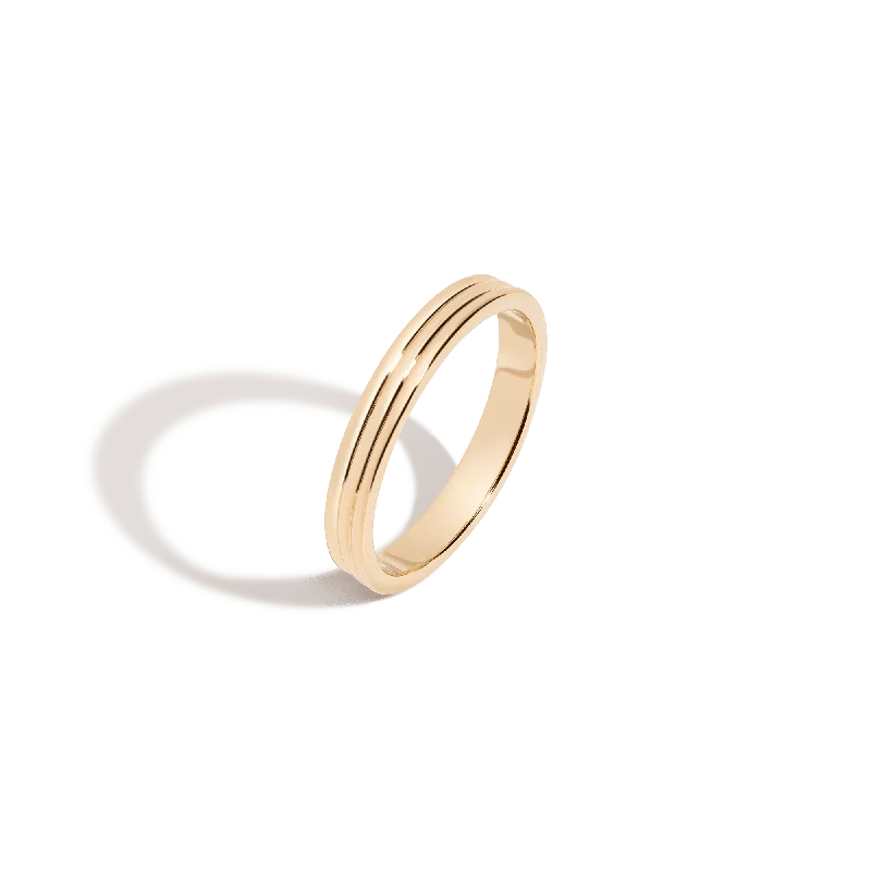 Stylish Promise Rings-Mini Triple Row Ring