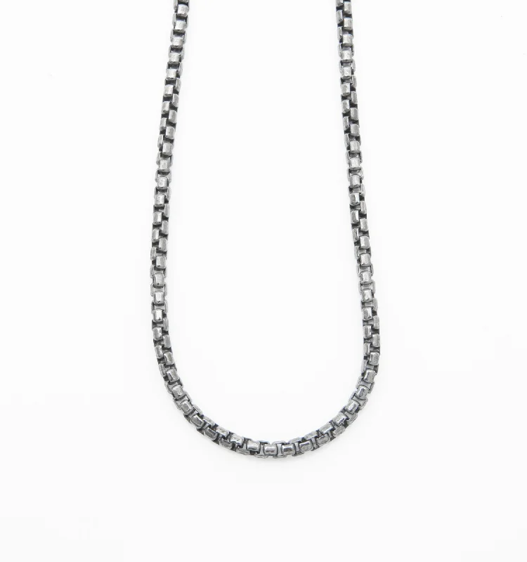 DIY Necklaces-Box Chain Necklace in Black Rhodium