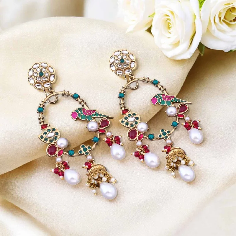 Classic Drop Earrings-Multicolor Raima Danglers