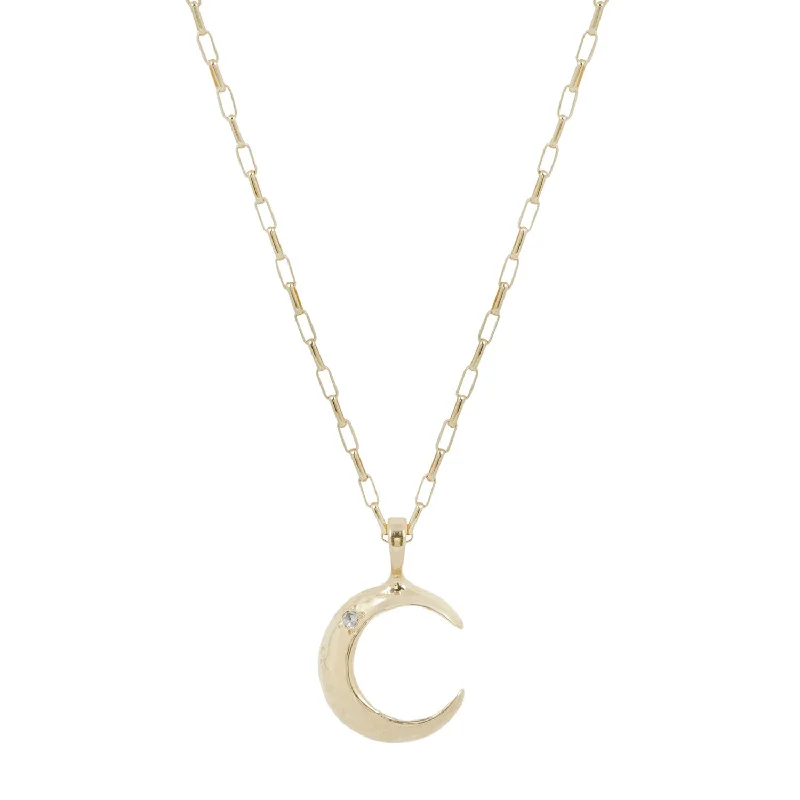 Multi-Layer Necklaces-MOON PHASES NECKLACE / CRESCENT MOON