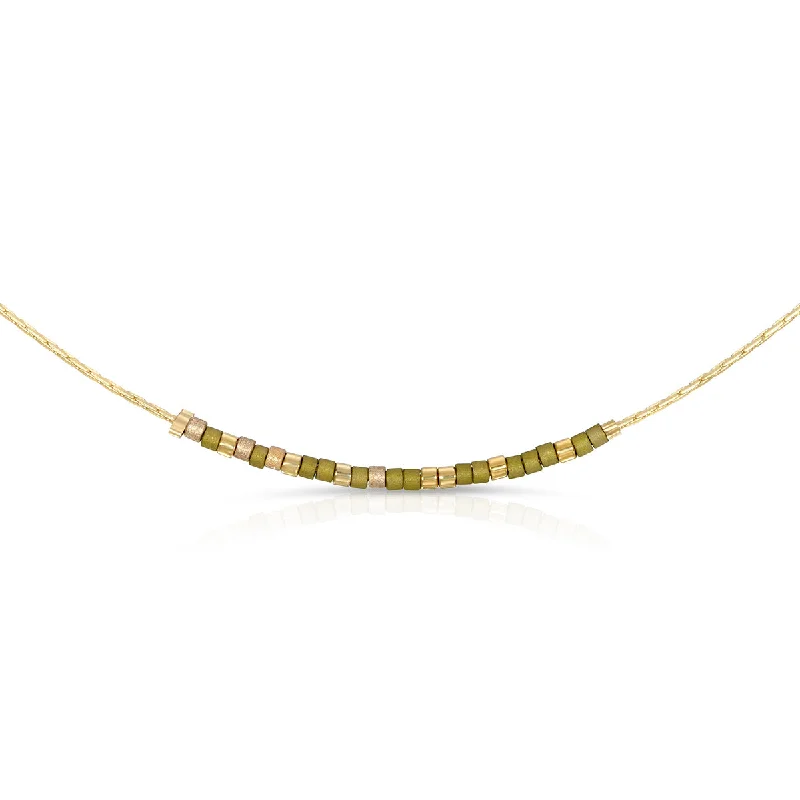 Simple Gold Necklaces-Army Mom