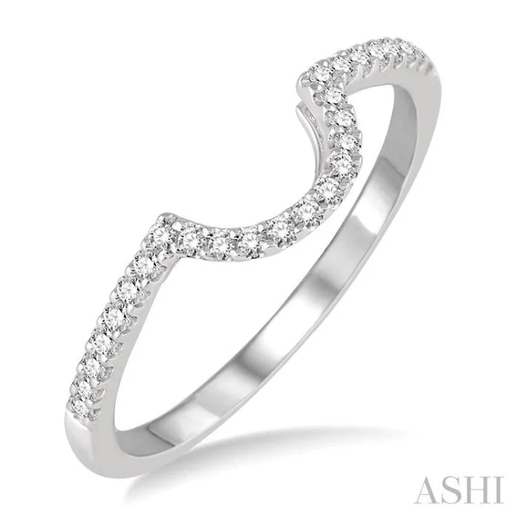 Customizable Engagement Rings for Couples-1/6 Ctw Round Cut Diamond Wedding Band in 14K White Gold