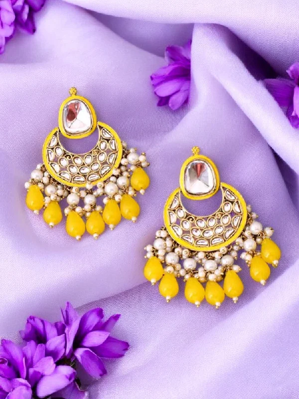 Trendy Gold Earrings for Women-Lemon Aabriti Chandbalis