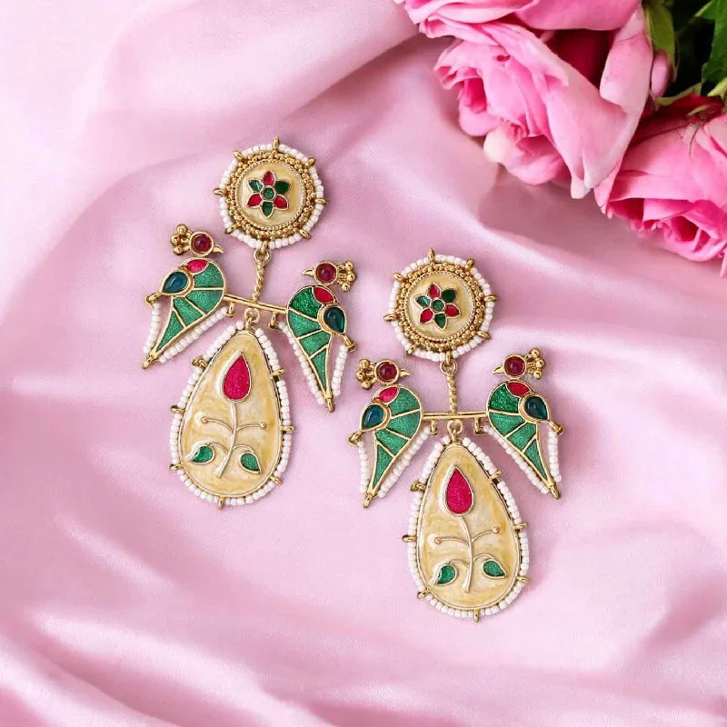 Simple Hoop Earrings for Women-Multicolor Trishani Danglers