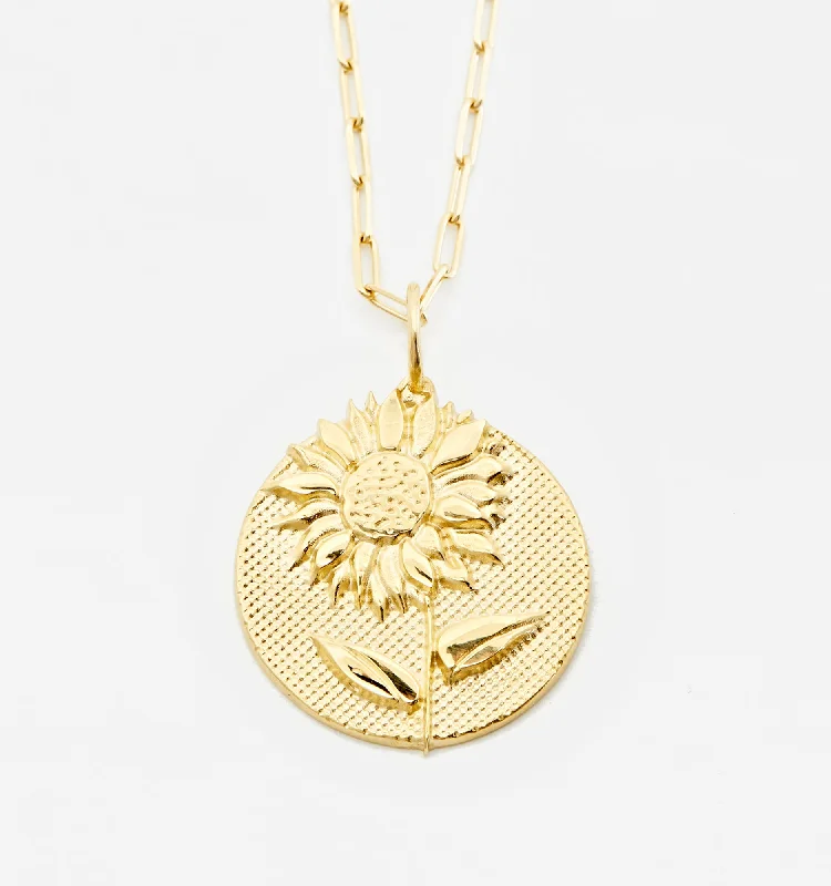 Dainty Necklaces-Bold Sunflower Necklace