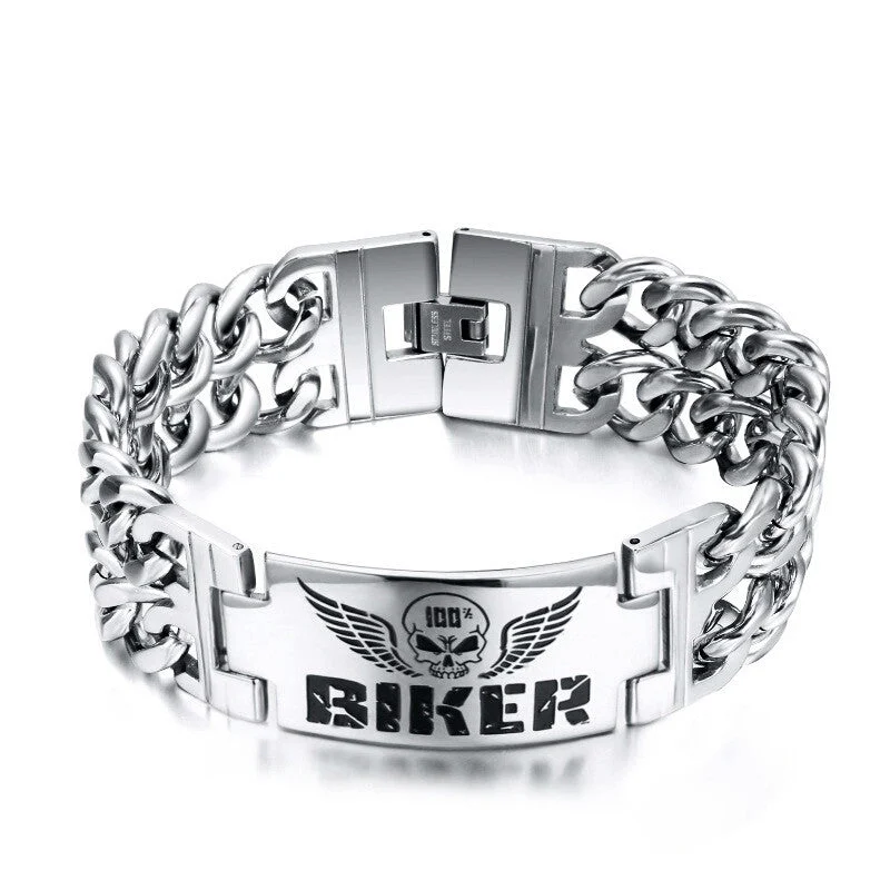 Handcrafted Beaded Bracelets for Men-100% Biker