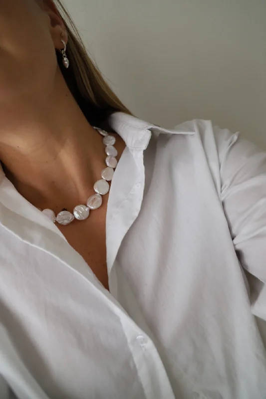 Swarovski Crystal Necklaces-BELIZE PEARL NECKLACE