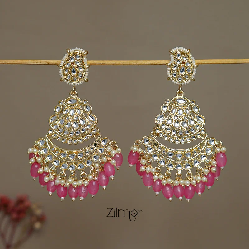 Classic Silver Hoop Earrings-FS1011239 - Designer Kundan Chandbali Earrings