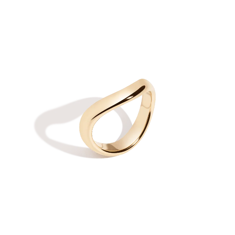 Custom Rings for Special Occasions-Stackable Wave Ring