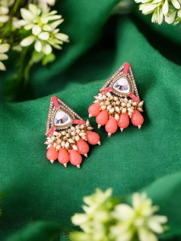 Classic Drop Earrings-Coral Nita Danglers