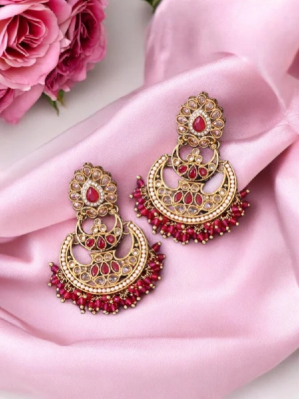 Classic Gemstone Earrings-Rani Ira Chandbalis