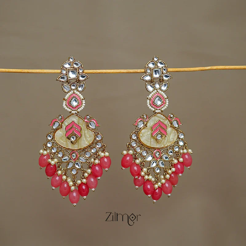 Unique Drop Earrings-FS1011252 -  Designer Kundan Chandbali Earrings