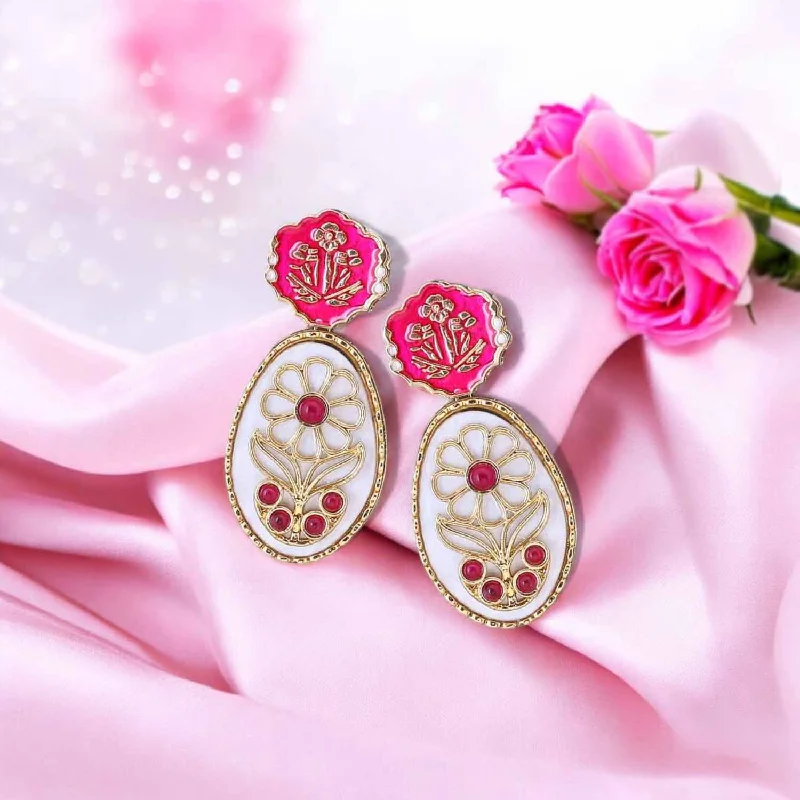 Chic Silver Earrings-Rani Suvanya Danglers