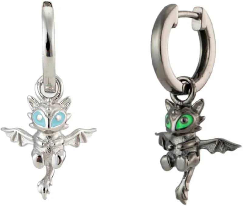 Trendy Hoop Drop Earrings-How To Train Your Dragon Dangle Earrings