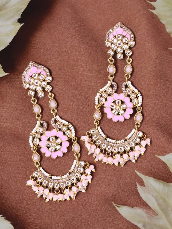 Elegant Drop Earrings for Women-Lilac Dia Chandbalis