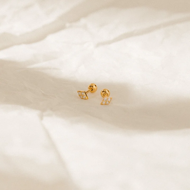 Classic Gemstone Earrings-Jocelyn Diamond Studs