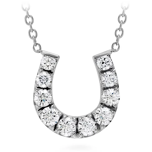 Gold Necklaces-Hearts On Fire Diamond Horseshoe Necklace