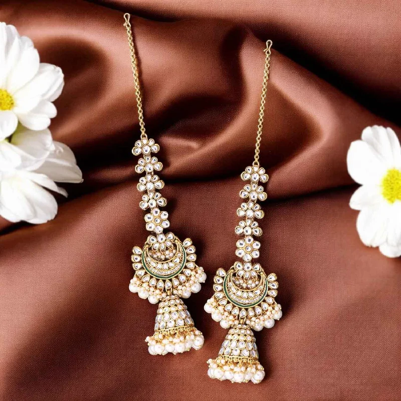 Trendy Hoop Earrings-Ivory Karanja Sahara Jhumkis