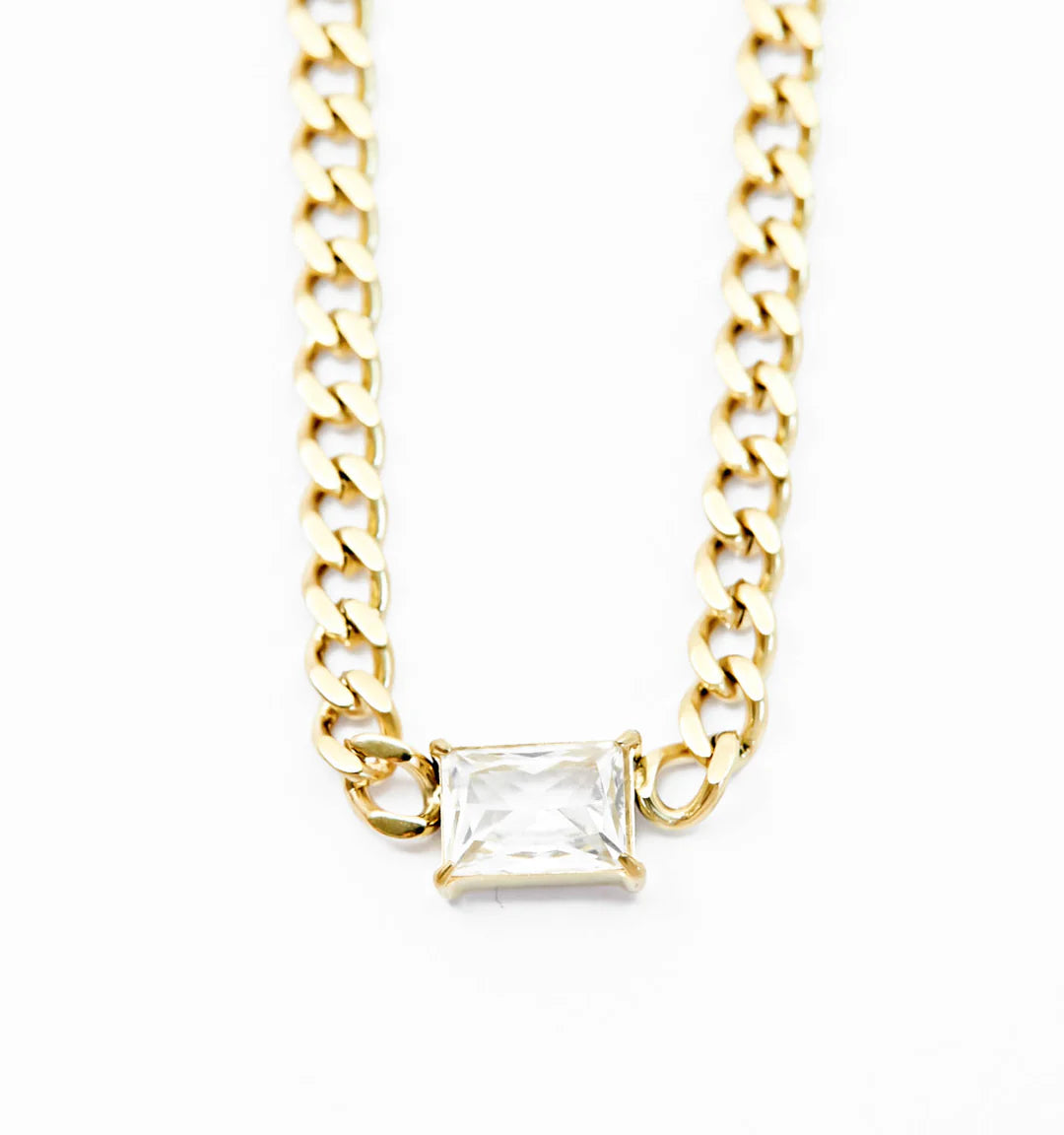 Affordable Necklaces-Crystal Cuban Necklace