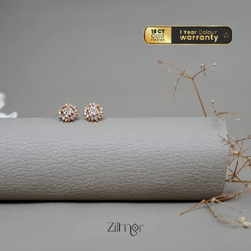 Sparkling Gemstone Earrings for Women-PE1011121 - Gold tone AD Stone stud Earrings