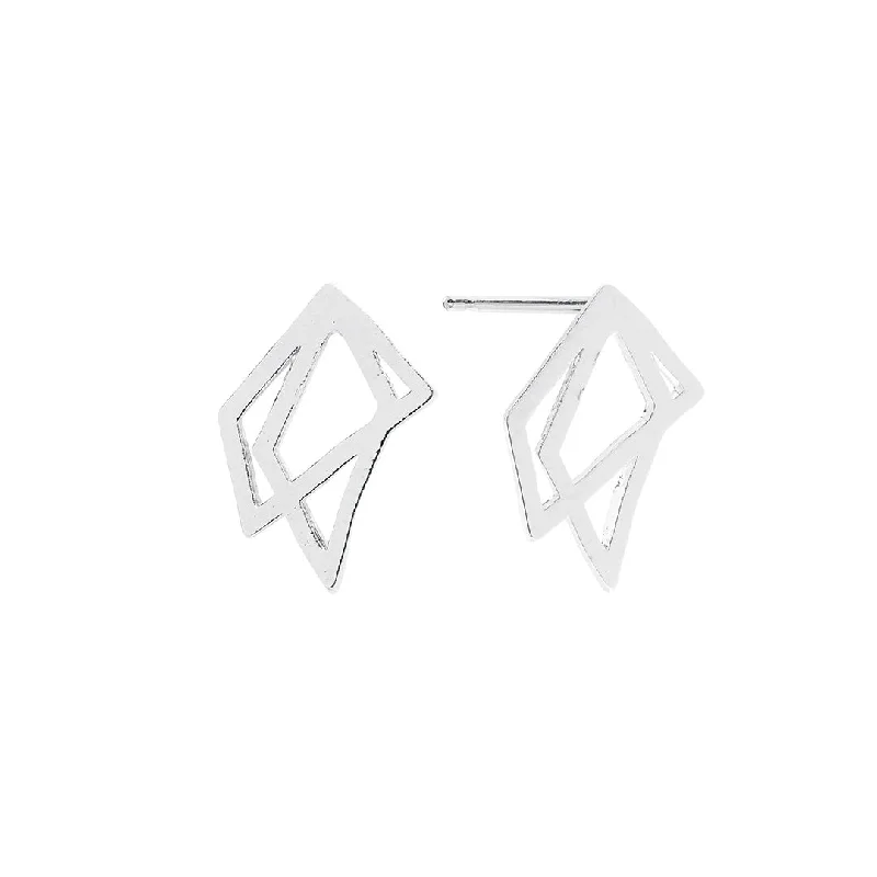 Unique Crystal Earrings-Camila Earrings Silver