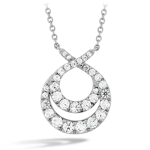 Retro Necklaces-Hearts On Fire Optima Double Circle Diamond Necklace