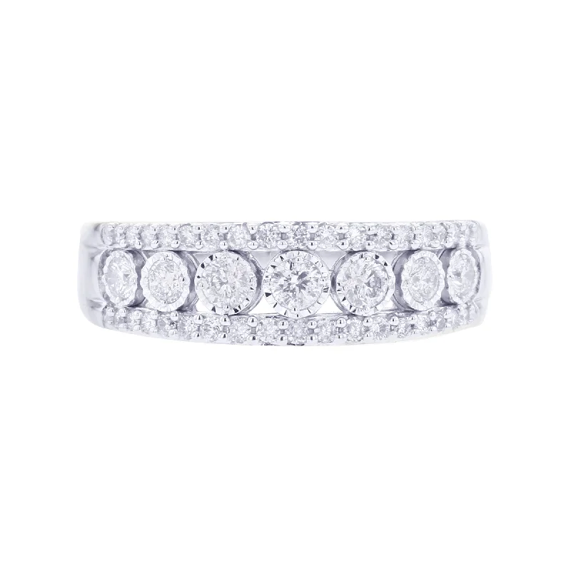 Custom Wedding Bands for Brides and Grooms-Oasis Mirage Diamond Ring 1/2ct