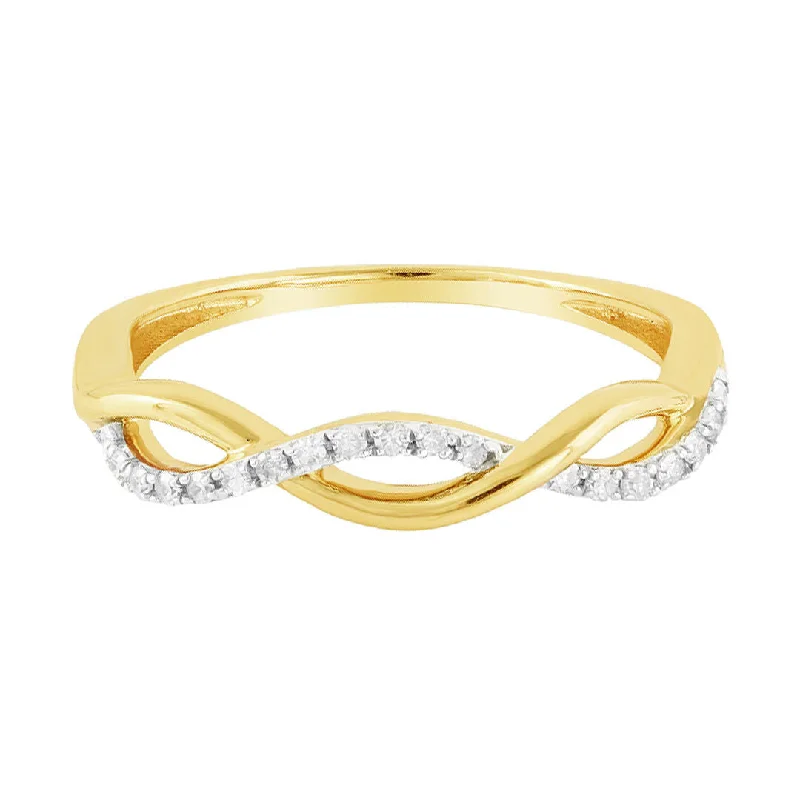 Handmade Diamond Wedding Bands-Izzie Stackable Diamond Ring