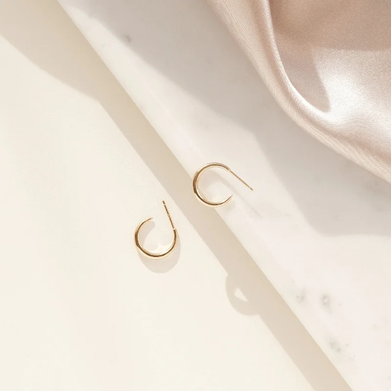 Classic Gold Earrings-Chloe Hoops