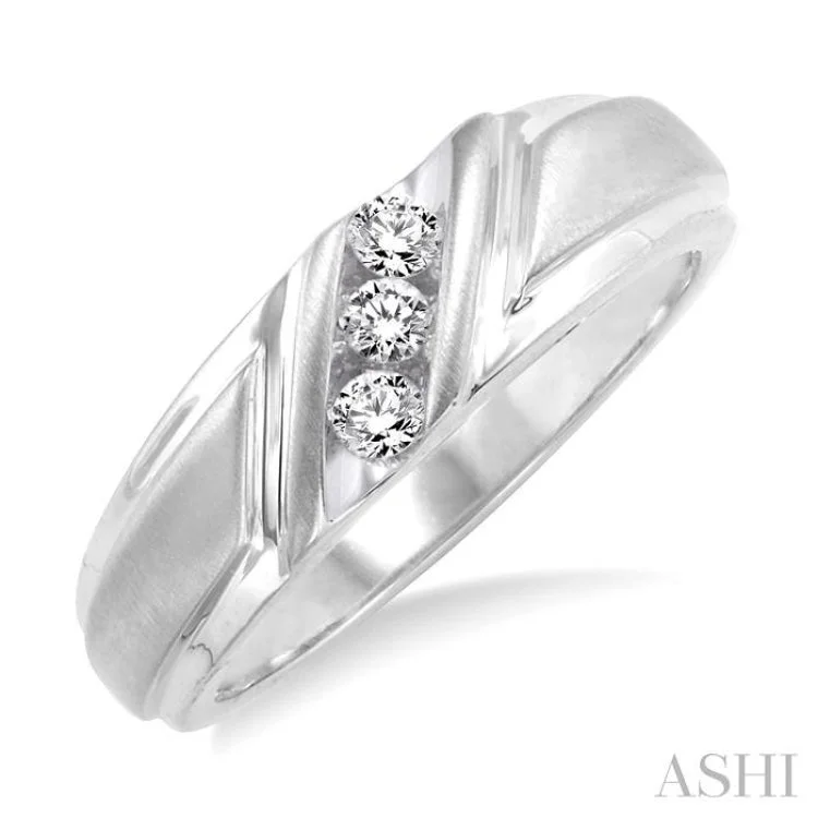 Matching Promise Rings Sets-1/8 Ctw Round Cut Diamond Women's Ring in 10K White Gold