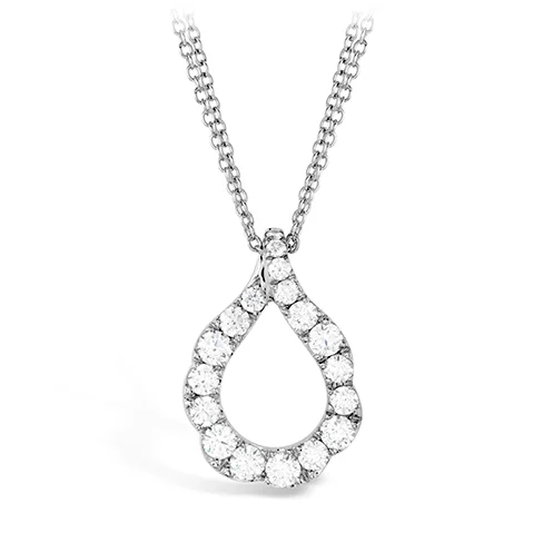 Fashionable Necklaces-Hearts On Fire Lorelei Crescent Diamond Pendant Necklace