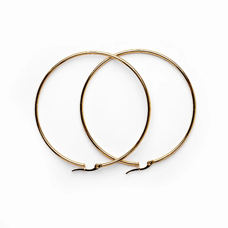 Stylish Drop Earrings for Women-Hoop Earrings - Gold