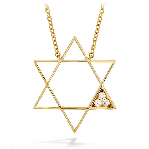 Gold-Plated Necklaces-Hearts On Fire Virtuous Multi Diamond Pendant Necklace