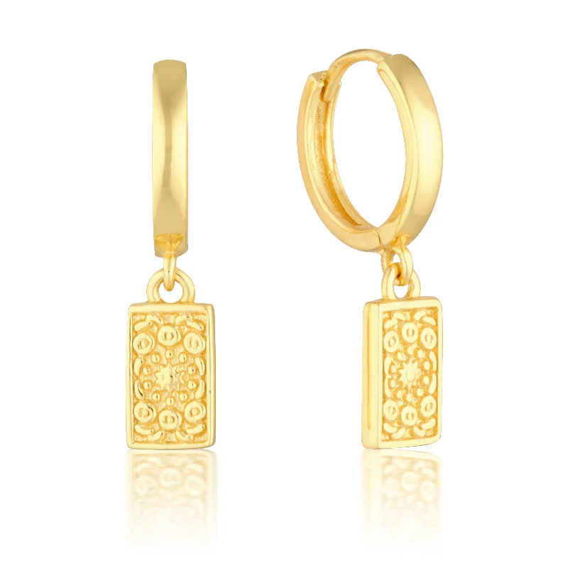 Gold Drop Earrings-Fira Earrings